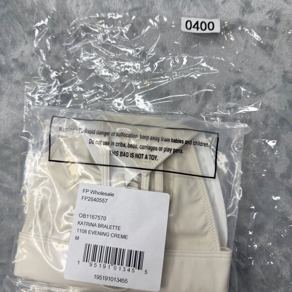 Free People Katrina Vegan Leather Bralette Evening Creme Festival Baddie Medium - Picture 12 of 12